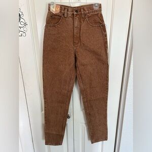 Vintage Silver Rider Denim Jeans Brown Wash New With Tags Size 5/6